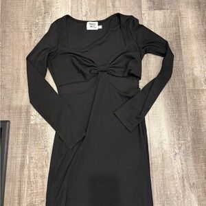 Black Dress with Knot Detail